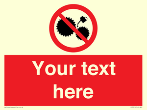 Custom No Oiling Sign